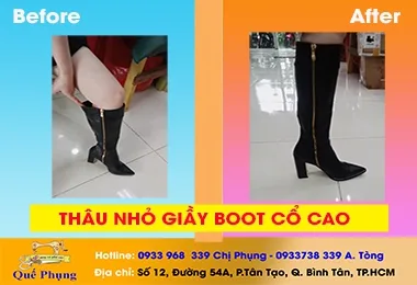 SỬA GIÀY BOOT CỔ CAO