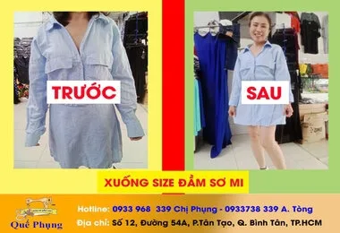 XUỐNG SIZE ĐẦM SƠ MI